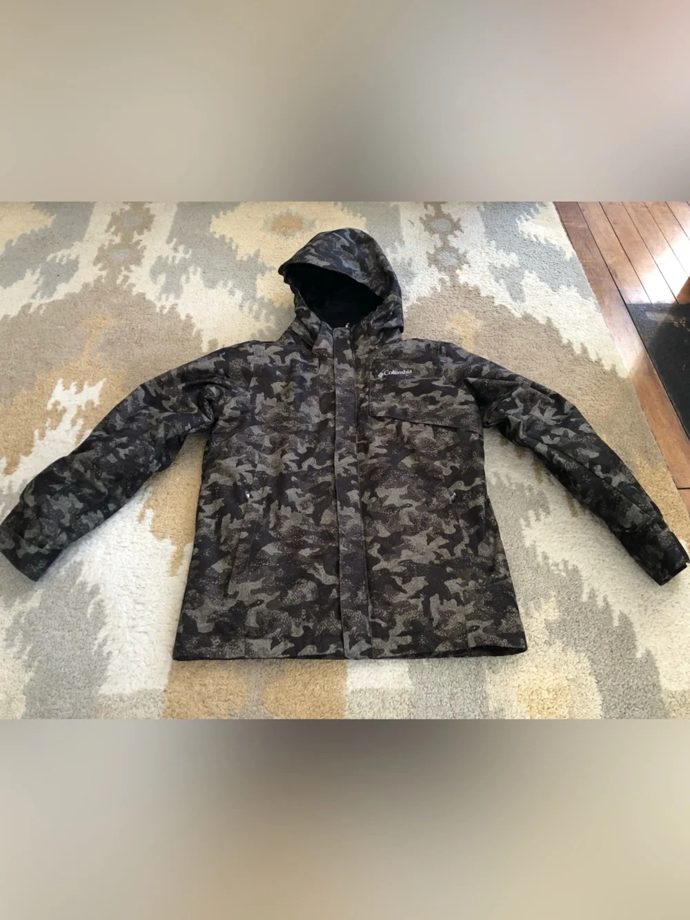 Columbia Bugaboo II Winter Fleece Interchange Jacket Camo Boys Sz Medium EUC!